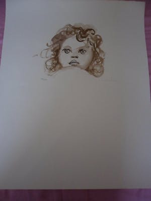 Leonor Fini - Lithografie, "Portrait de jeune fille kopen? Bied vanaf 20!