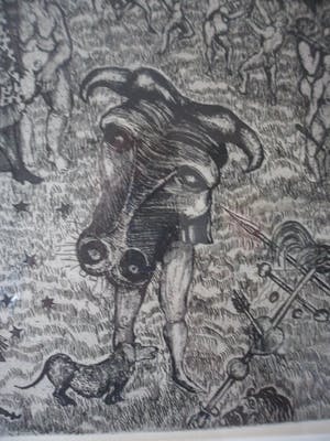 Wim Worm - Ets. Titel, "Palm Pasen", uit 1969. kopen? Bied vanaf 35!