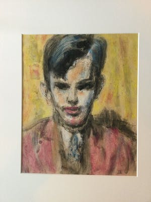 Johan Dijkstra - Groninger Ploeg, portret van Ploeg schilder Jan van der Baan kopen? Bied vanaf 450!