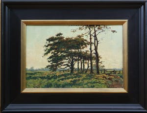 Bernardus Franciscus Coesel - maroufle (olieverf op doek op paneel) - landschap kopen? Bied vanaf 195!