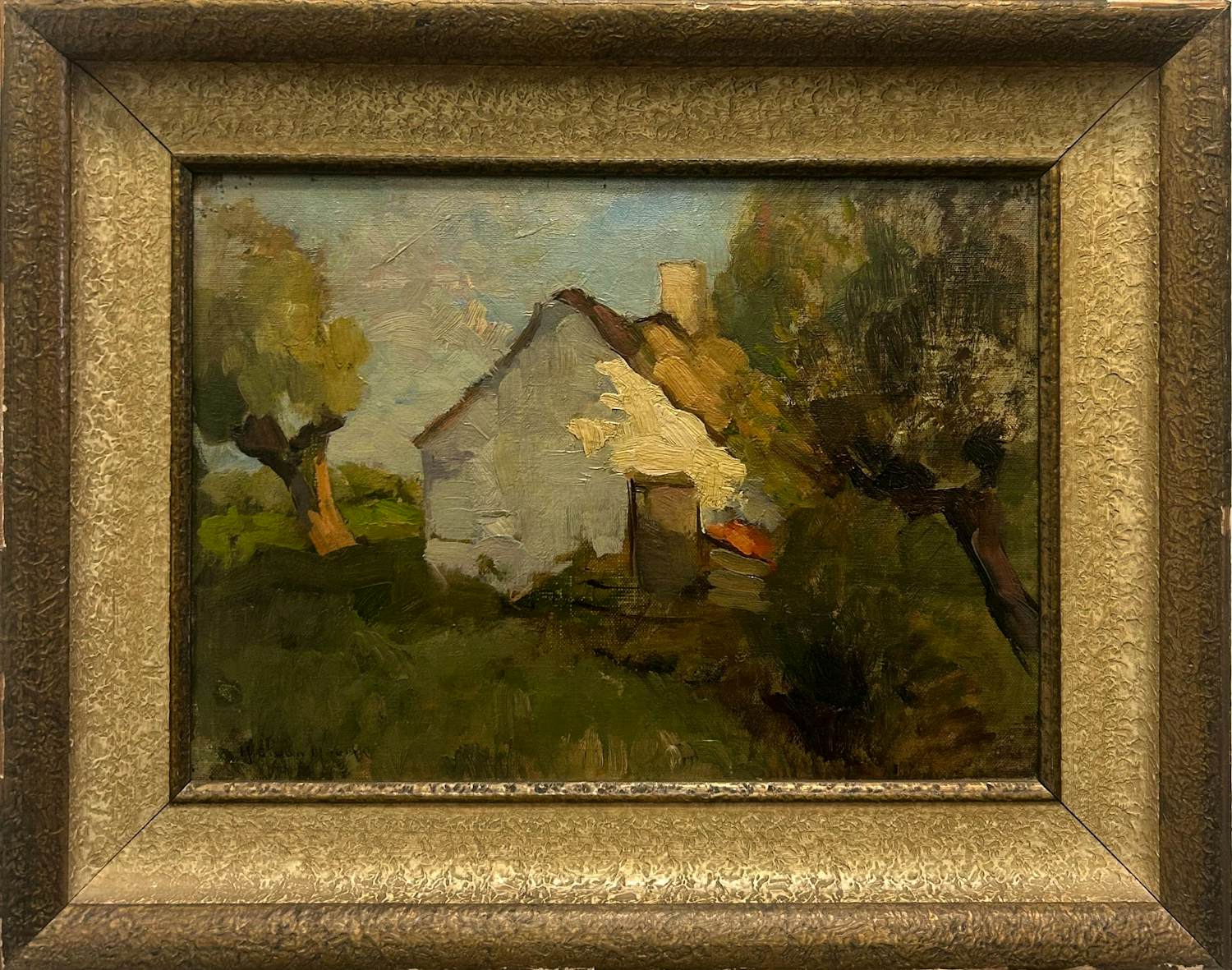 Hendrik Cornelis van de Mourik - Schuurtje tussen bomen kopen? Bied vanaf 150!