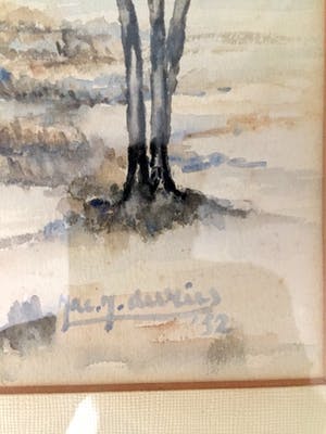 Jac. de Vries - Gronings Landschap - Watercolor, Ingelijst kopen? Bied vanaf 40!