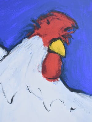Ellen Meuwese - kippengekeuvel- Ingelijste zeefdruk kopen? Bied vanaf 50!