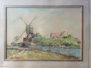 Buy Jacques Pijnenborg - Landschap met molen? Bid from 50!