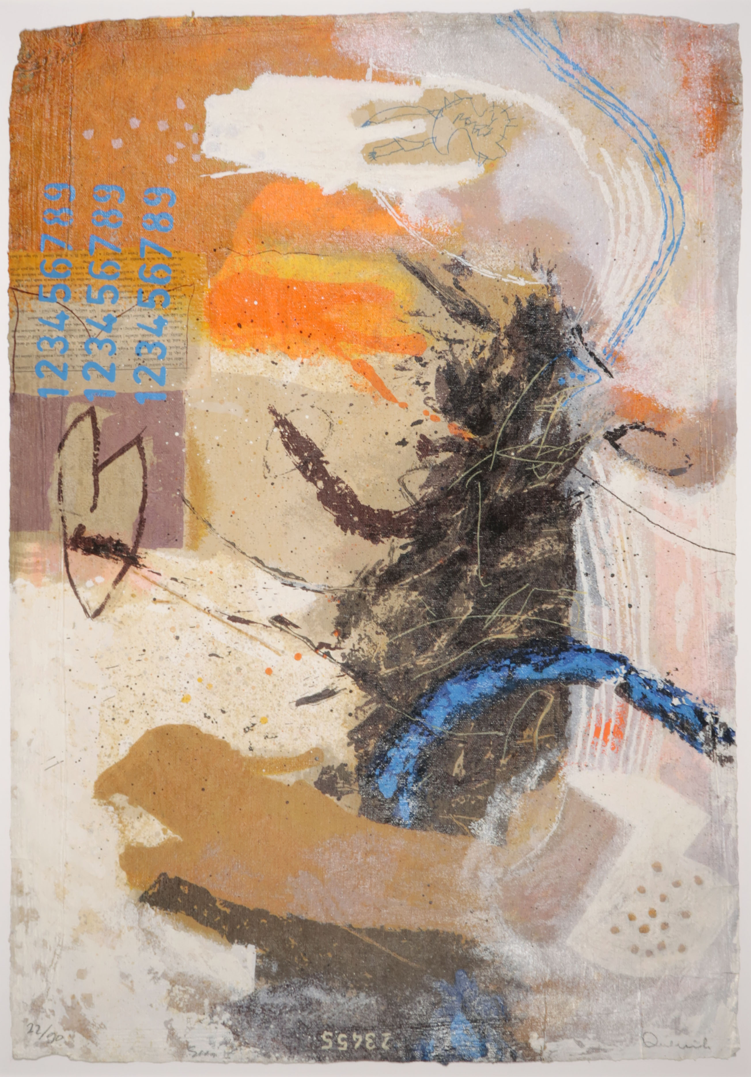 Mohamed Quraish - Zeefdruk op Geschept papier, Scene II kopen? Bied vanaf 20!