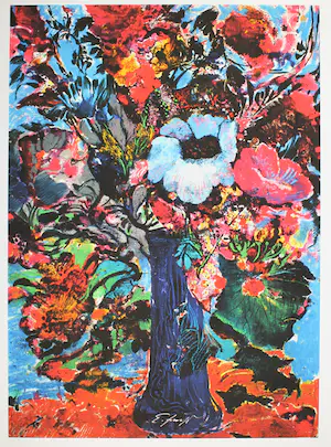 Ernst Fuchs - Bunter Blumenstrauss kopen? Bied vanaf 89!