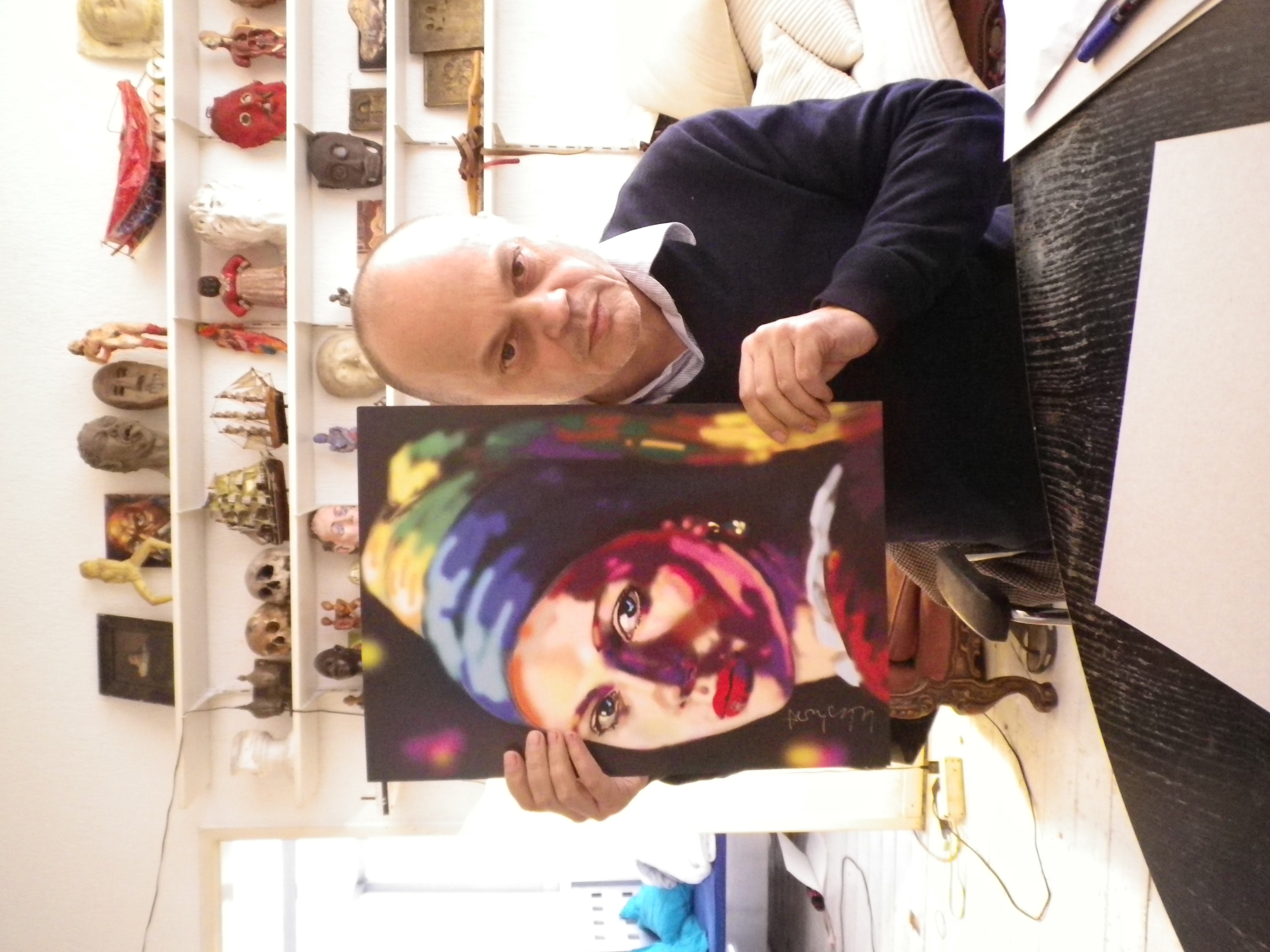 Peter Klashorst - Het meisje met de parel (naar Johannes Vermeer) kopen? Bied vanaf 1!