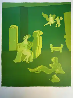 Vic Gentils - Gesigneerde kleurenlitho - oplage 165 - Zeer goede staat verkauft für € 85!