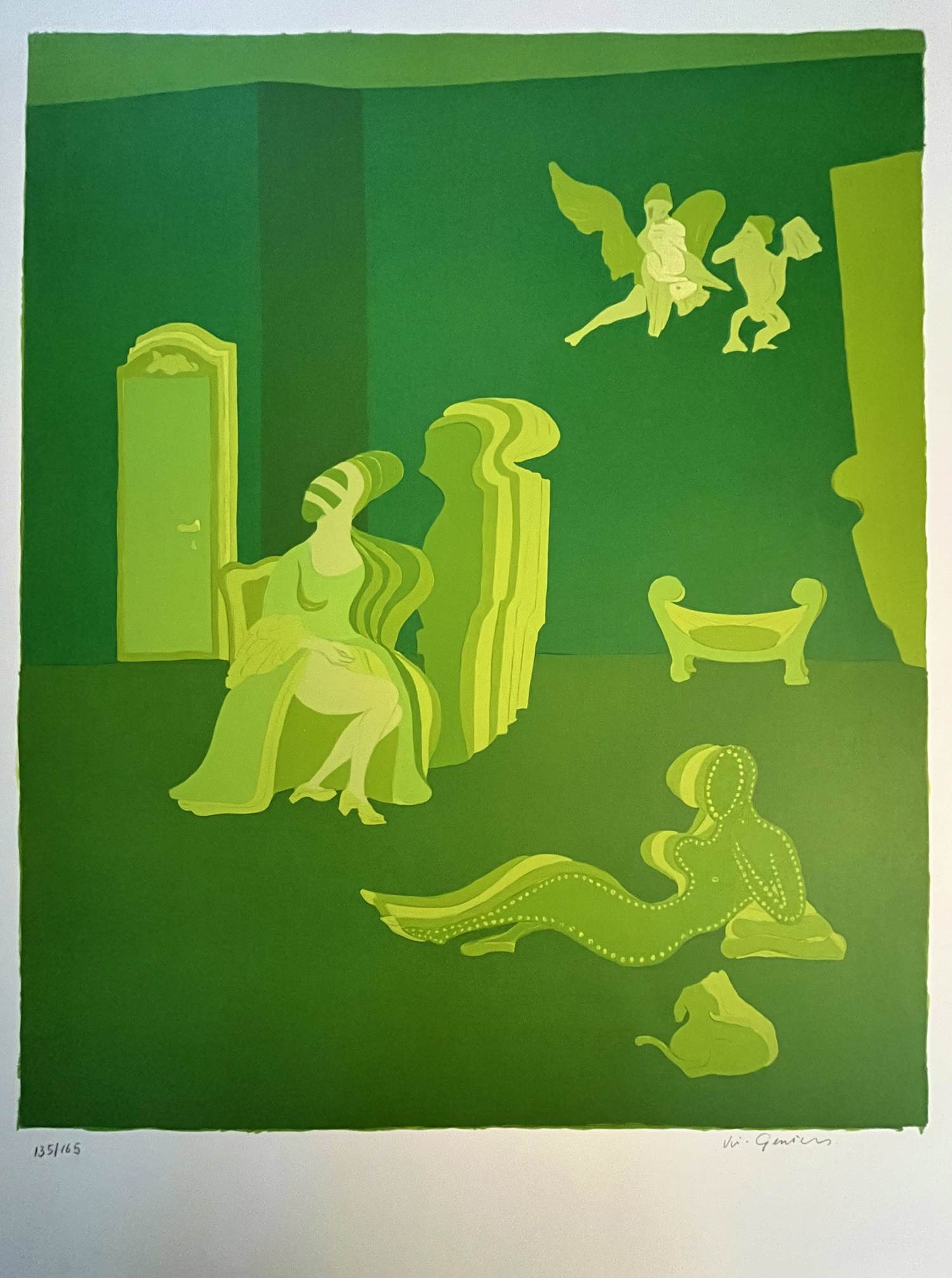 Vic Gentils - Gesigneerde kleurenlitho - oplage 165 - Zeer goede staat kopen? Bied vanaf 75!