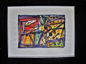 Theo Kuijpers - GROOT Abstract Figuratief gesigneerd Litho "Chartres" met catalogus! kopen? Bied vanaf 1!
