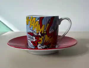 Roy Lichtenstein - Espresso Kop- en schotel WHAAM! - Tate Modern verkauft für € 15!