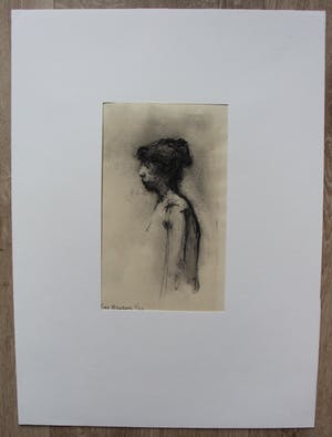 Kees Buurman - tekening : dame - 1960 kopen? Bied vanaf 35!