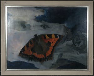 Jan van der Veer - Acryl op marouflé, Vlinder - Ingelijst kopen? Bied vanaf 70!