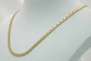 43- Zo goed als nieuw 14 karaat geel-gouden "Cascade" collier - platte schakel kopen? Bied vanaf 720!