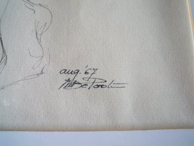 Niet of onleesbaar gesigneerd - Prachtige tekening zittende " VROUW " kopen? Bied vanaf 1!