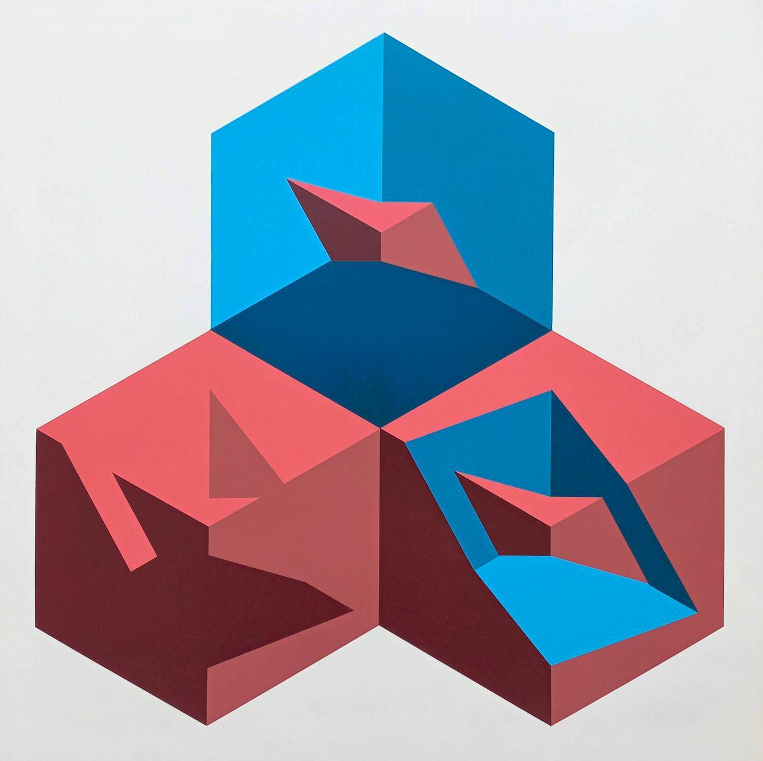 Peter Struycken - Geometrisch abstract (1966), zeefdruk kopen? Bied vanaf 175!