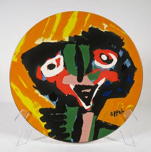 Karel Appel - (naar) - Bord Dancing Girl uitgegeven door Reflex (incl. certificaat!) kopen? Bied vanaf 250!