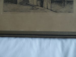 Frans IJserinkhuijsen - Ingelijste ets, “Overtoomse Sluis, Amsterdam” - 1945 kopen? Bied vanaf 35!