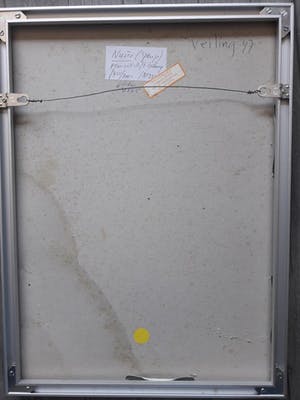 Niet of onleesbaar gesigneerd - Nuno, 1987. Venster met planten. kopen? Bied vanaf 1!