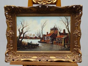 Jo Brocken - Visser aan het water. kopen? Bied vanaf 150!