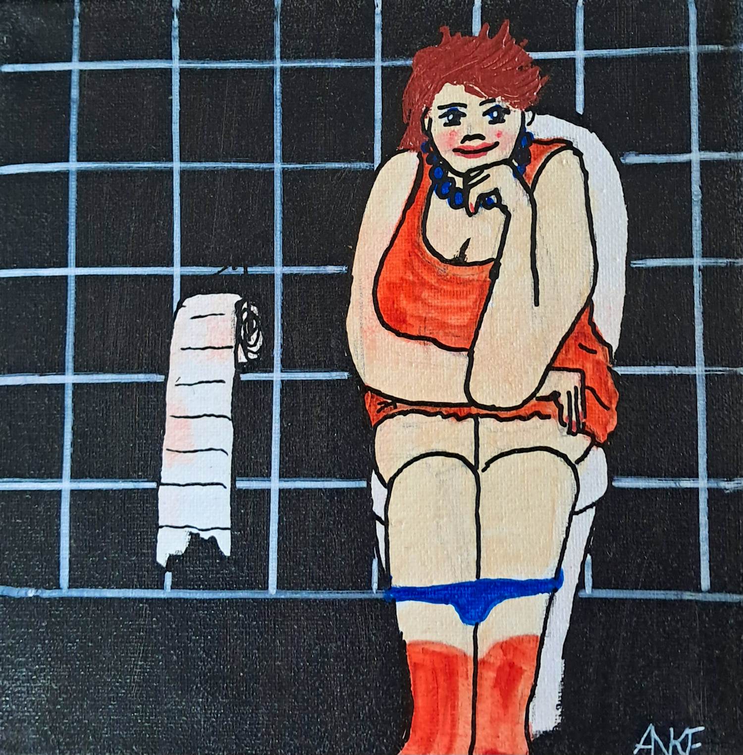 Anke Peddemors - Op de pot dame rood kopen? Bied vanaf 25!