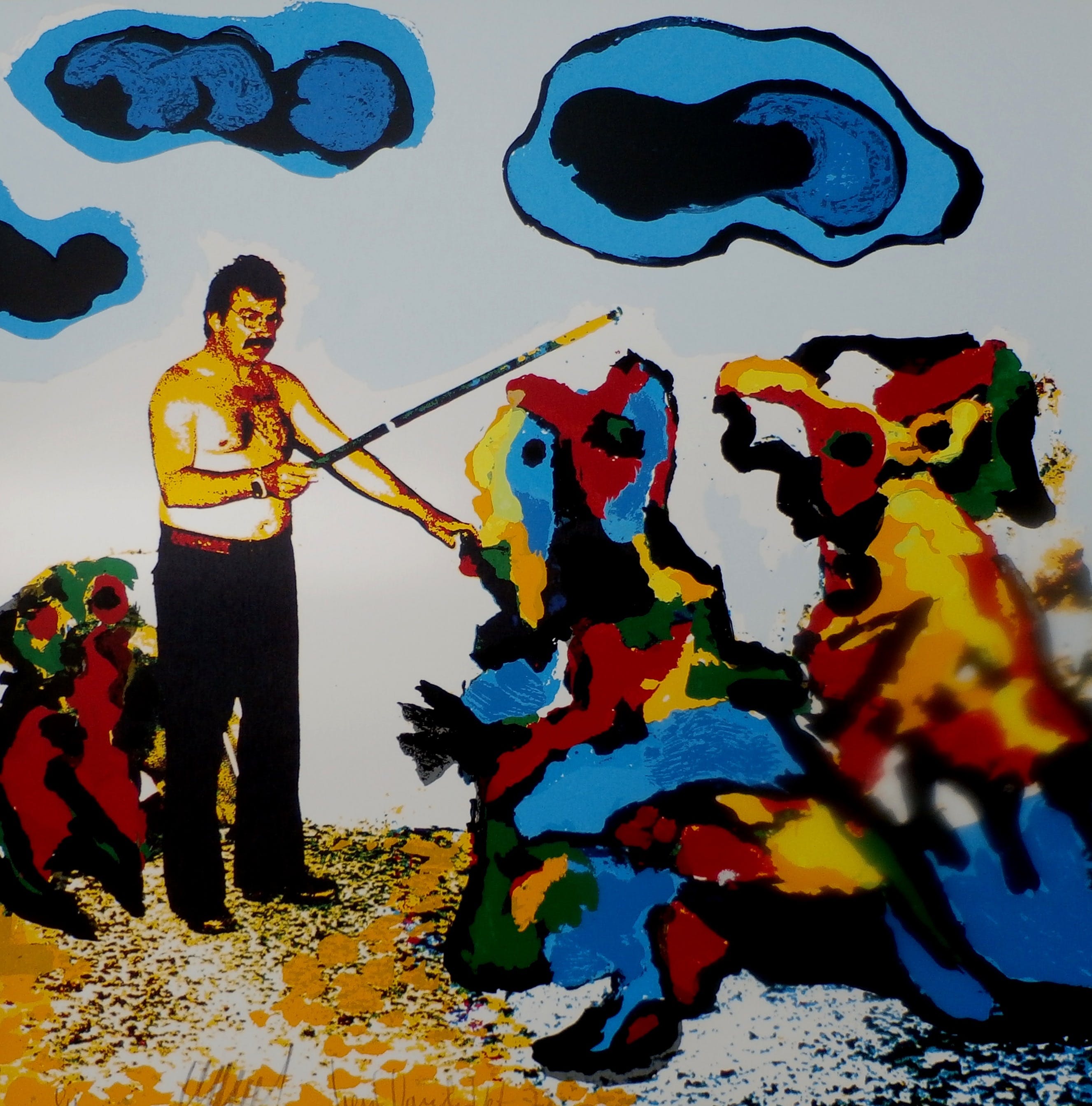 Karel Appel - zeefdruk: De Tovenaar - 1977 verkocht voor € 225!