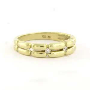 14k geel gouden ring met briljant geslepen diamant tot. 0.06ct – F/G - VS/SI kopen? Bied vanaf 310!