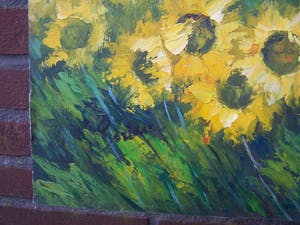Niet of onleesbaar gesigneerd - Zonnebloemen kopen? Bied vanaf 10!