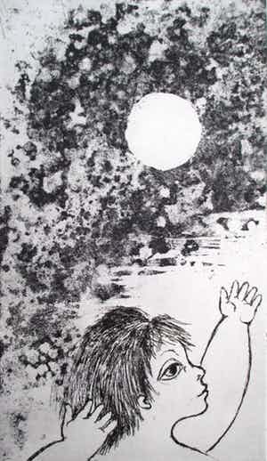 Ans Wortel - Gesigneerde ets verkocht voor € 40!