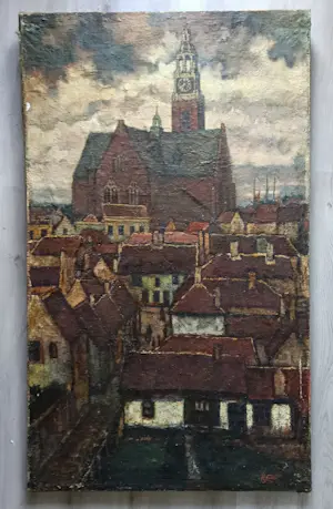 Henk Fortuin - Stadsgezicht - Zicht op Maassluis kopen? Bied vanaf 150!