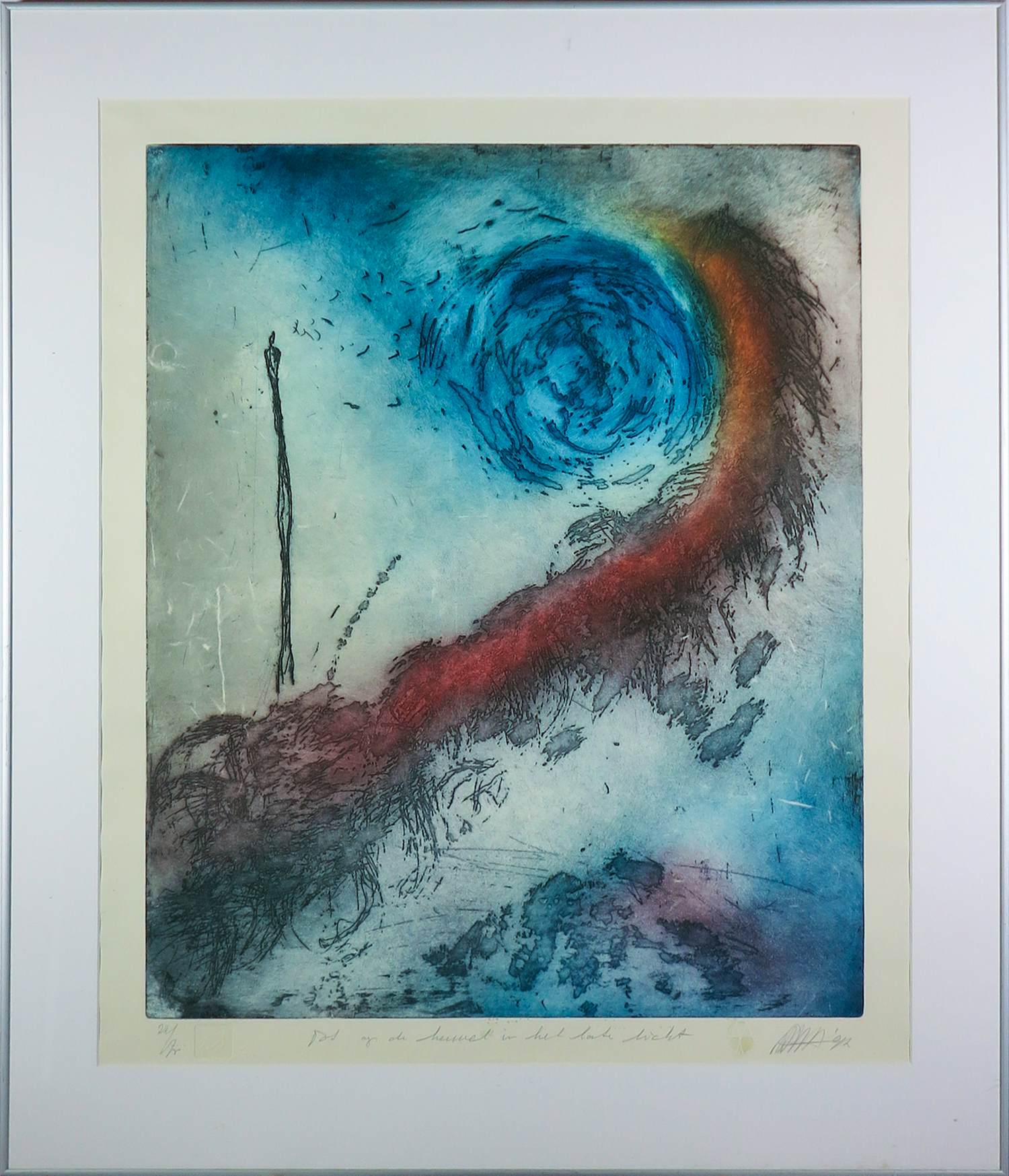 Ad Arma - Ets, Op de heuvel in het late licht - Ingelijst kopen? Bied vanaf 100!