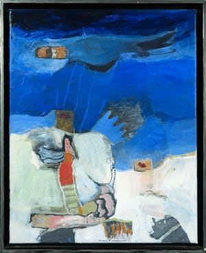 Michel van Overbeeke - Gemengde techniek op doek, Zonder titel - Ingelijst kopen? Bied vanaf 250!