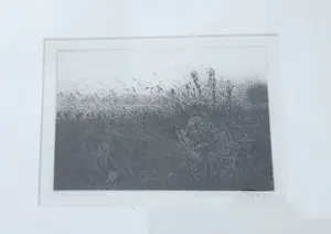 Simon Koene - 2 etsen - Voor Margreet - Man met pet en Weiland met bloemen kopen? Bied vanaf 60!