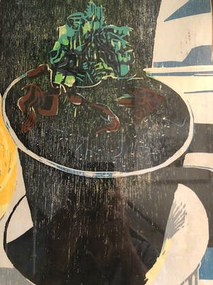 Vincent van Ojen - Stilleven met twee zwarte potten kopen? Bied vanaf 160!