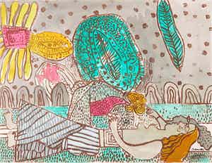 Corneille - Handgekleurde ets, Zonder titel incl. fotocertificaat verkocht voor € 1!