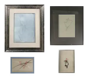 Menno Meijer - Lot van vier ingelijste originele werken op papier kaufen? Bieten Sie von 60!