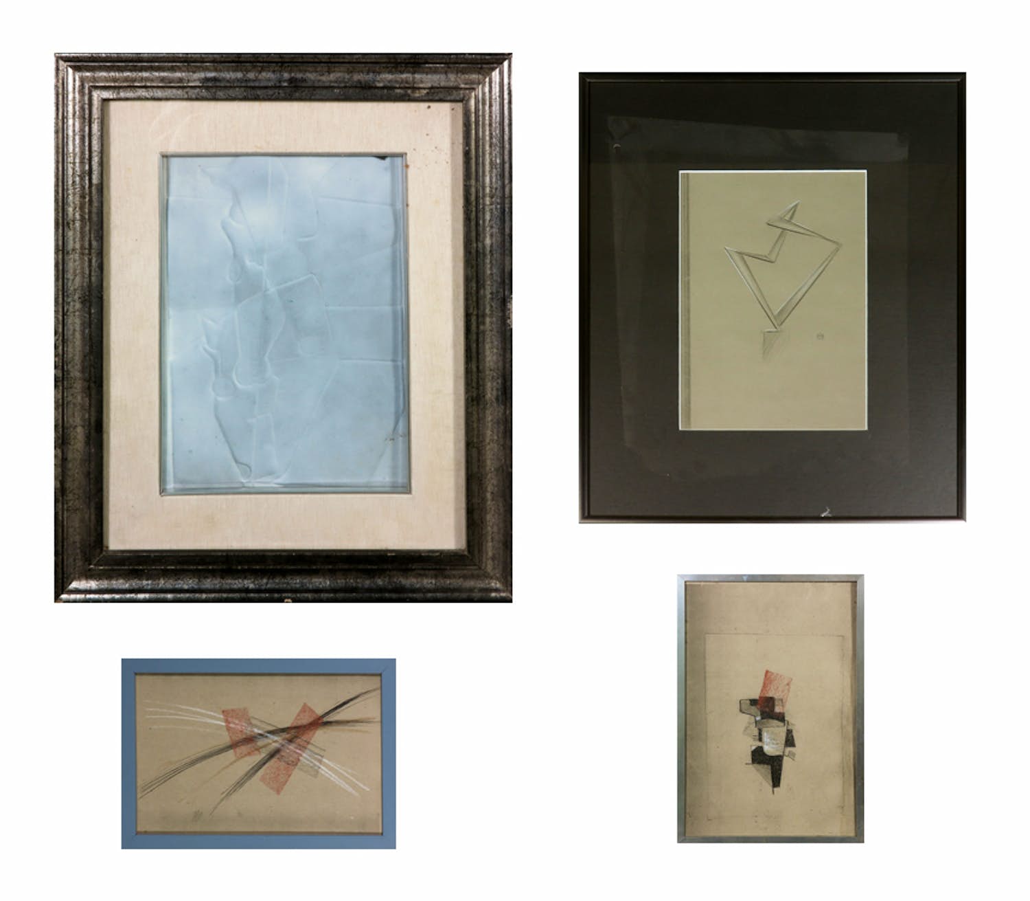 Menno Meijer - Lot van vier ingelijste originele werken op papier kopen? Bied vanaf 60!