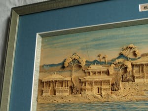 Curiosa - Uit kurk gesneden Oosters landschap – Jaren ‘80 kopen? Bied vanaf 50!