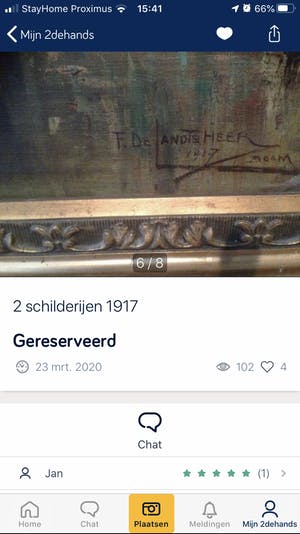 Niet of onleesbaar gesigneerd - H. Van Geffen (20e eeuw) - Riviergezicht kopen? Bied vanaf 1!