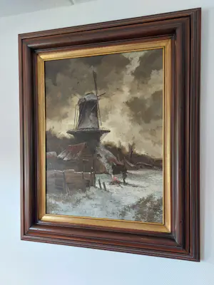 Jos van Dijk - Topstuk Jos van Dijk (1913-2000) – Monumentaal Hollands Winterlandschap kaufen? Bieten Sie von 200!