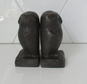 Niet of onleesbaar gesigneerd - Stel uilen boekensteunen in art deco stijl kopen? Bied vanaf 10!