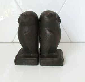 Niet of onleesbaar gesigneerd - Stel uilen boekensteunen in art deco stijl verkocht voor € 10!