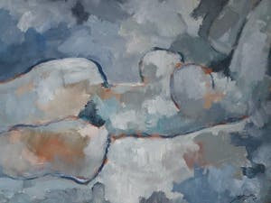 Jelle Hoogstra - Gouache: 'vrouwelijk naakt'- 1987 kopen? Bied vanaf 100!