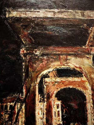 Jan Groenestein - Groot impressionistisch Olieverf - Amsterdam - de Magere brug verlicht bij avond kopen? Bied vanaf 360!