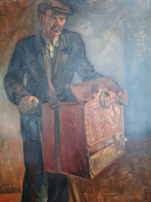 Jaap Min - Jaap Min (1914-1987) - Man met orgel kopen? Bied vanaf 200!