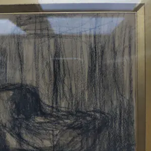 Jakob Smits - Gesigneerde houtskool tekening - Vrouw bij bed kopen? Bied vanaf 150!