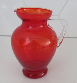 Empoli Glas - Sixties rode glazen kan kopen? Bied vanaf 10!