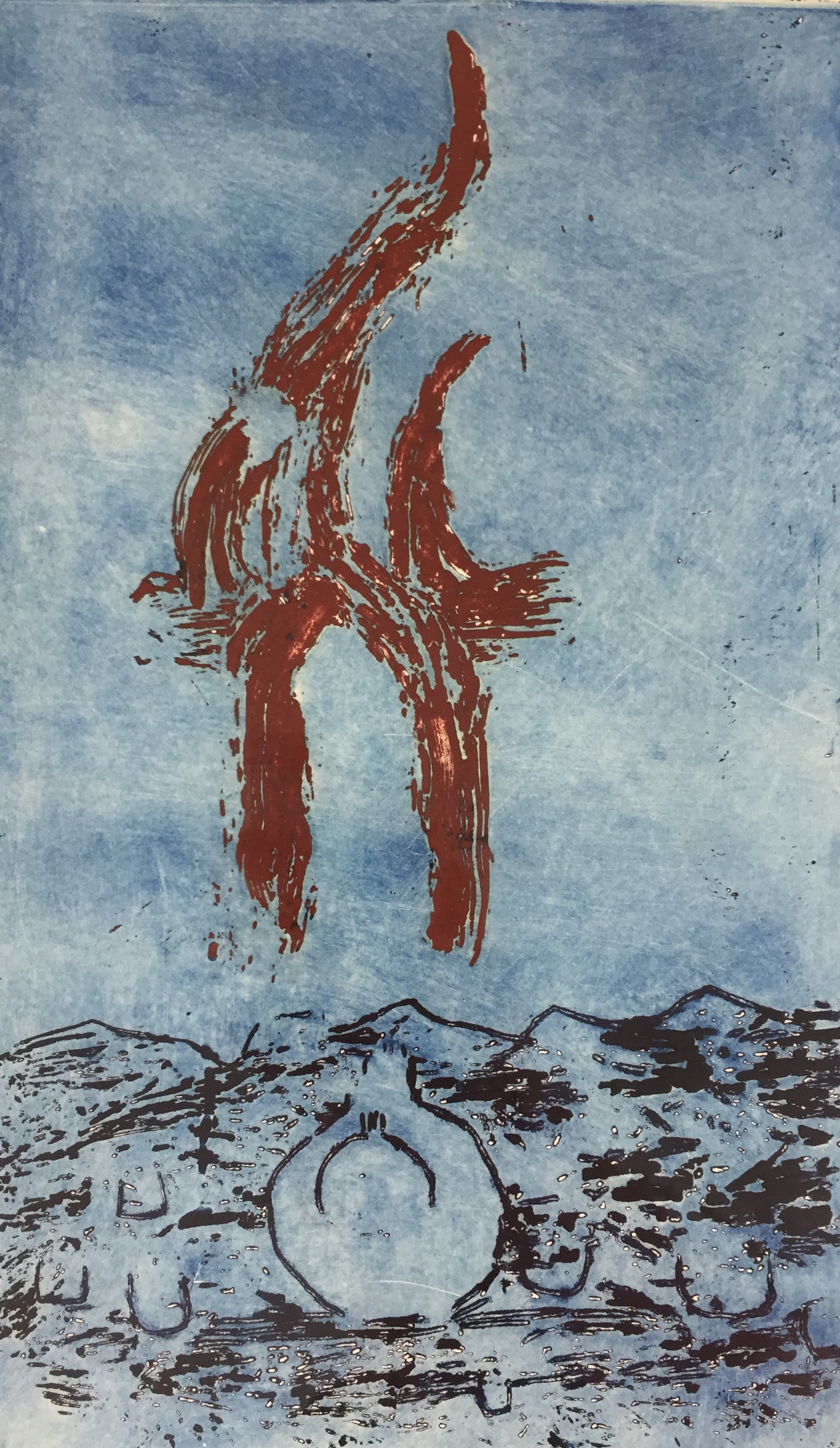 Jan Montyn - kleurenets, 'Les berges du mekong IV', 2000 (INGELIJST) kopen? Bied vanaf 179!