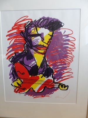 Herman Brood - Kleurenzeefdruk ELVIS Handgesigneerd kopen? Bied vanaf 225!