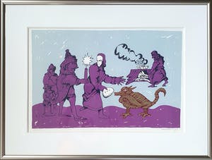 Lucebert - 'Het offer' - Ingelijst 1973 kopen? Bied vanaf 155!